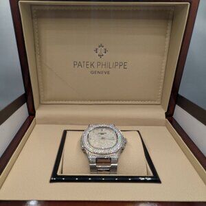 Luxury Patek Philippe watch diamond face